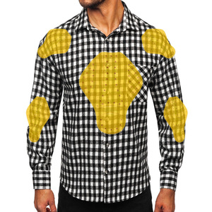 เสื้อเชิ๊ตผู้ชายลายสก๊อตสีดำและสีขาวพร้อมอุปกรณ์ป้องกันภัยที่ผ่านการรับรอง CE - Product Image 1