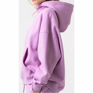 เสื้อฮู้ดดี้คุณภาพสูง สีสันสดใส มีกระเป๋าหน้า สไตล์ลำลอง แฟชั่นโอเวอร์ไซส์ เสื้อฮู้ดดี้ผู้หญิงแบบไหล่ตก ราคาประหยัด - Product Image 4