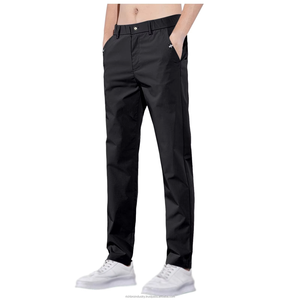 Pantalon de survêtement décontracté pour homme avec taille élastique, fermeture à boutons, poches, léger, couleur unie pour un confort optimal, coupe ajustée - Product Image 6