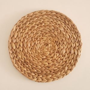 Party Accessories Natural Charger Plates Water Hyacinth Dish Serving <b>Placemat</b> Tabletop Decoration - Product Image 6
