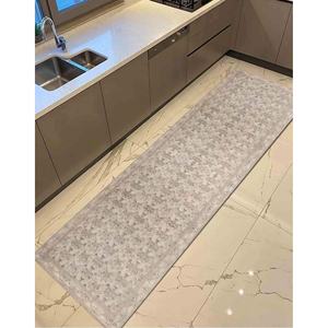 Tapis imprimé floral, beige, marron, décor antique, turc, antidérapant, tapis doux non tissé - Product Image 1