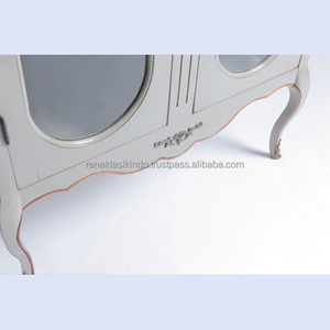 Mueble de Guardarropa con Número de Serie 1424, Hecho de Madera de Caoba y Puertas de Vidrio Transparente, Diseño Minimalista y Elegante - Product Image 2