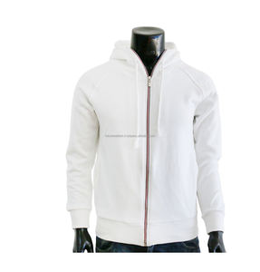 Sweats à capuche décontractés à fermeture éclair complète pour hommes avec dégradé de manches longues brodées haut en tissu polaire pour le printemps automne hiver - Product Image 2