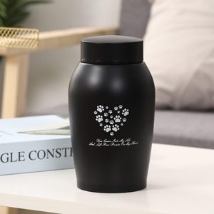 Stainless Steel Pet <b>Urns</b> Premium <b>Urns</b> for Dog and <b>Cat</b> Ashes Suitable Size <b>Urns</b> for Pet Ashes (Medium Black) - Product Image 3