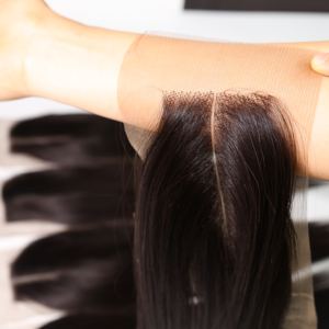 Fermeture Os Droite Nœuds Naturels Cuticules de Cheveux Vierges Alignés 2by4 2by6 4by4 du Vietnam-Vente de Gros Cheveux Humains - Product Image 3