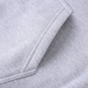 Sweat-shirt unisexe Zeta gris en laine imprimée et brodée, col rond, décontracté, hiver, doublé, écologique, délavé à l'acide sur le devant - Product Image 6