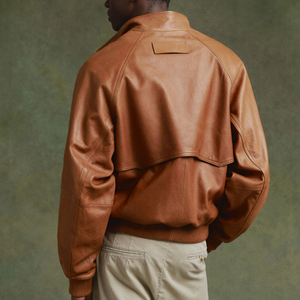 OEM/ODM Veste d'université zippée en cuir de vache épais grande taille pour homme Streetwear Warm hip hop College Varsity Jacket - Product Image 6