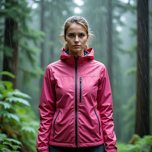 Vestes Softshell à séchage rapide pour femmes coupe-vent à capuche à fermeture éclair complète pour la randonnée Streetwear manteau de pluie avec matériau de remplissage en coton - Product Image 1