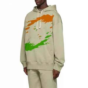 Sudadera con Capucha Extra Grande, Estilo Holgado, Lavado Ácido, Desgastada, con Cierre Regular, Personalizada, de Algodón Grueso, Felpa, Vintage, Bordada, para Invierno - Product Image 3