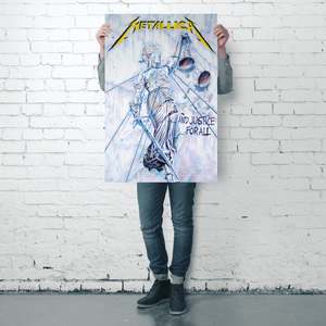 Modern Style Metallica 'And Justice for All' <b>Poster</b> Black Frame Paper Wall Art - Product Image 3