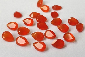 Cornaline orange naturelle coupe poire 6x9mm cornaline orange à facettes en vrac cornaline orange naturelle de qualité supérieure - Product Image 6