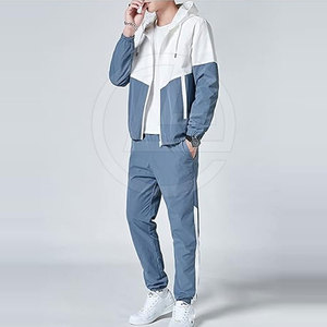 Ensemble coupe-vent deux pièces pour hommes avec ajustement confortable et poches sécurisées Streetwear Windbreaker Suit - Product Image 3