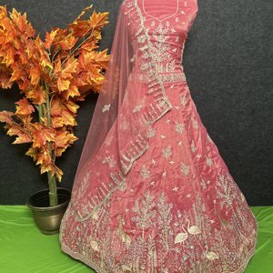 Lehenga choli กระโปรงยาวปักเลื่อมเลื่อมเลื่อมสำหรับงานแต่งงานกิจกรรมสำหรับฤดูหนาวฤดูร้อน - Product Image 1