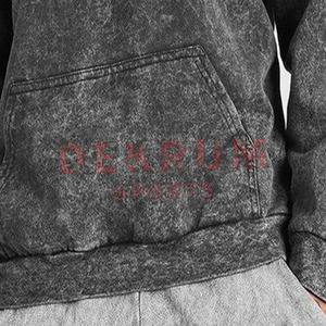 Hecho en el mejor material Sudaderas con capucha de lavado ácido Mangas largas Ropa de calle Sudaderas con capucha de lavado ácido de moda - Product Image 6