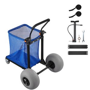 NUEVO Carro de Playa Plegable Reforzado con Ruedas de 12 Pulgadas, Capacidad de Carga de 165 Libras, Carrito de Camping con Ruedas Grandes para Arena y Almacenamiento en la Playa - Product Image 3