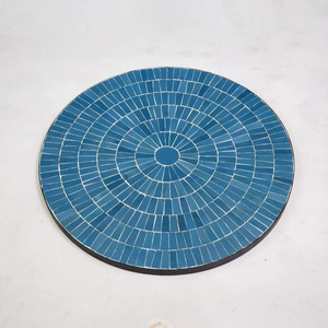 Dazzling <b>Mosaic</b> Side Table: Iridescent <b>Art</b> - Blue Coffee Table - Side Table - Livingroom Decor - Gift - Product Image 1