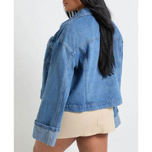 แจ็กเก็ตยีนส์โอเวอร์ไซส์สำหรับผู้หญิงเสื้อแจ็กเก็ตยีนส์มีสไตล์เทรนด์ใหม่2025 - Product Image 2