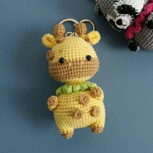 Crochet Cute Animal Amigurumi Plush Durable Letterpress Printed <b>Keychain</b> Raccoon Deer Handmade Gift for Girls - Product Image 3