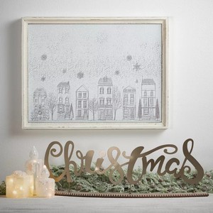 Texte de Noël en métal de conception créative avec base en bois pour la décoration de table de Noël d'Inde - Product Image 6