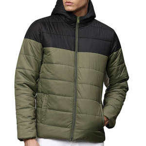 Chaqueta Acolchada para Hombre al por Mayor, Chaqueta Acolchada de Color Sólido, Logotipo Personalizado, Cálida, Gruesa, Resistente al Viento, Aislamiento Invernal y Estilo Moderno - Product Image 1