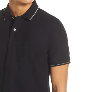Polo en piqué de coton respirant pour homme de la meilleure qualité, nouveau polo de travail uni personnalisé pour homme - Product Image 3