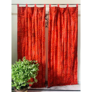 Fait à la main indien Vintage Boho Hippie rideaux décoratifs pour ferme chambre porte fenêtre soie Sari tissu Patchwork coton pour - Product Image 1