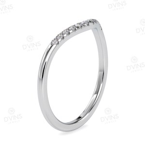 14/18 Kt Classic Starlight Diamond Eternity Wedding Band VVS Banda de compromiso de diamantes naturales con oro de 14K para fiestas - Product Image 2