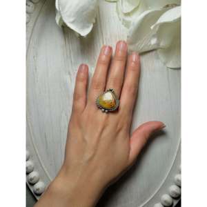 Anillo Ajustable de Plata de Ley con Turquesa Engastada en Bisel, Chapado en Rodio, para Uso Diario, de Zachariah David Evans Fine Jewelry - Product Image 5
