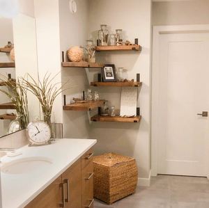 <b>Solid</b> <b>Wood</b> <b>Floating</b> <b>Shelf</b> Most Selling Wall Mounted Storage <b>Shelf</b> for Home Hotels Living Room Kitchen Decor Made in India 2023 - Product Image 6