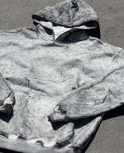 Sweat-shirt à capuche vintage avec logo personnalisé, sweat-shirt uni surdimensionné, sweat-shirts vierges en vrac, pull en coton, sweat-shirts délavés à l'acide, coton mélangé - Product Image 6