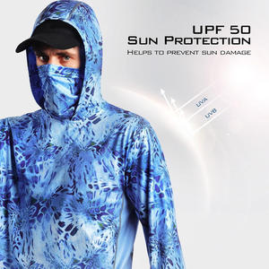 Sudadera CON CAPUCHA DE PESCA OEM para hombre, camisa transpirable resistente a los rayos UV con logotipo personalizado de manga larga con capucha para actividades al aire libre - Product Image 3