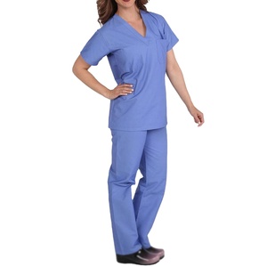 Best Quality Women's <b>Doctors</b> & Nurses Scrub Uniform <b>Sets</b> 100% Cotton Canvas Hospital Use Needle Detection Customizable 2026 - Product Image 2