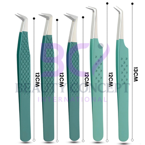 Pinzas injertadas de extensión de pestañas de acero inoxidable multifuncional de calidad Highland multicolor con precio razonable - Product Image 3