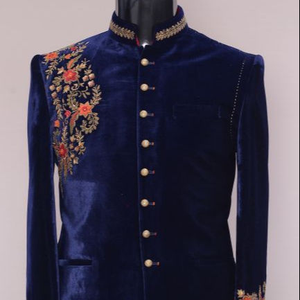 NEW--STYLISH, Indo-occidental, Sherwani con pantalón, bordado de eshan y ZARI para fiesta India/paquistaní y vestido de boda, 2021 - Product Image 3