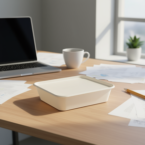 Contenitore per Pranzo Quadrato Usa e Getta con Coperchio Facile da Applicare, Ecologico e Pratico per Lavoro o Scuola - Product Image 3