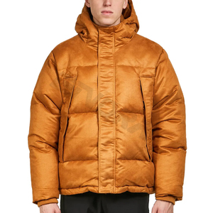 Chaqueta acolchada de invierno informal para hombre, capucha impermeable de tela de alta calidad, bolsillos con cremallera personalizados, nuevas chaquetas múltiples de moda Plus - Product Image 4