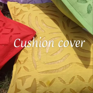 Housse de coussin bohème faite à la main, housse de coussin en coton indien, housse de coussin en coton indien imprimé à la main, housse de coussin rustique faite à la main - Product Image 5