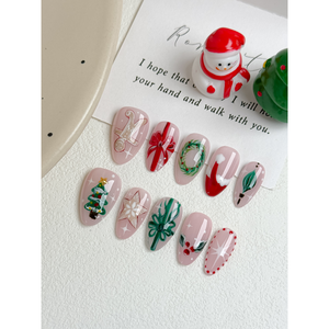 Decoración de Uñas con Diseño Festivo, Holiday Cheer Mix, Uñas Postizas Decorativas - Product Image 2