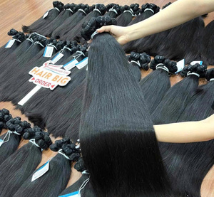 ¡ALTA CALIDAD SUPERIOR! Extensiones de cabello humano de trama vietnamita 100%, extensiones de cabello de trama recta natural Remy de doble dibujado virgen cruda - Product Image 2