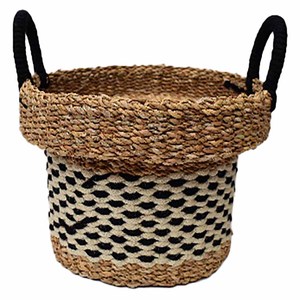 Cesta de hierba marina con 2 asas laterales, precio barato - Product Image 3