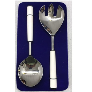 Juego de cubiertos de acero inoxidable con mango de resina, conjunto de cubiertos de Metal con cuchara y tenedor - Product Image 4