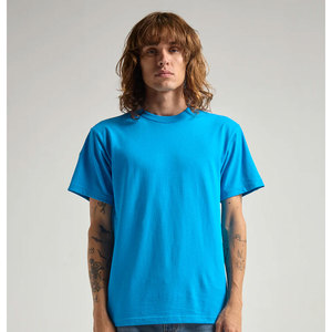 Camiseta de algodón holgada básica de gran tamaño con logotipo personalizado para hombre, camisetas de manga corta, camiseta informal de Color sólido de gran tamaño para entrenamiento - Product Image 5