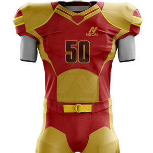 Vêtements de sport imprimés, couleur personnalisée, respirants, séchage rapide, manches courtes, uniforme de football américain sur mesure - Product Image 4