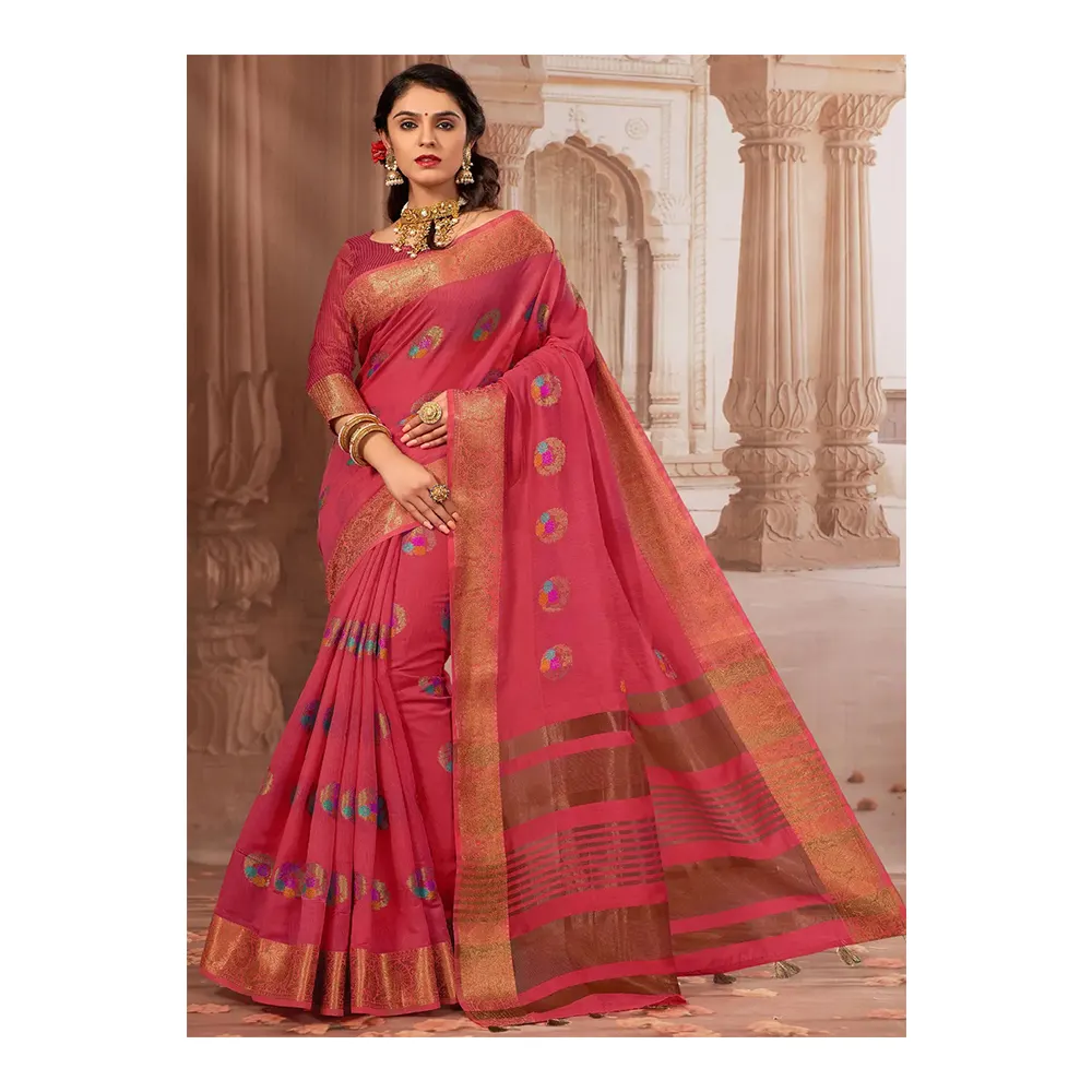 Highle ha richiesto sari di cotone Chanderi prodotto in India a prezzo all'ingrosso