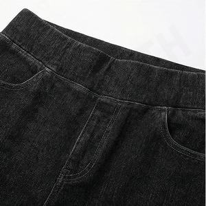 OEM Cotton Breathable Fashion Women's Pants <b>Trousers</b> Casual Cargo Denim Wide Leg Jeans Streetwear <b>Ladies</b> Washable Bottoms - Product Image 4