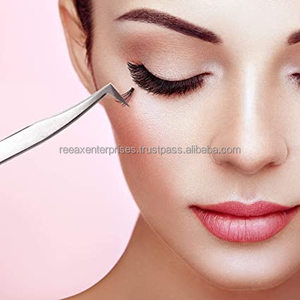 Pinzas para Extensión de Pestañas Reeax Enterprises RE-1008, 100% Calidad, Acero Inoxidable, Punta Redonda, Pestañas 3D Precisas - Product Image 3