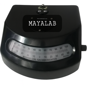 Galvanómetro Reflectante MAYALAB, Resistencia de 125 Ohmios, División de Escala de 15 mm por Microamperio, Curvo, Blanco, Calibrado, para Física - Product Image 1