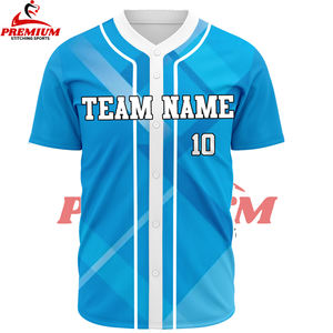 Maillot de baseball et de softball à rayures classiques imprimé numériquement avec chemise de baseball boutonnée et cousue unisexe - Product Image 4