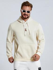 Sudadera con capucha térmica transpirable de algodón 100%, sudaderas con capucha de lana con hombros caídos para hombre de alta calidad, fabricante de ropa informal personalizada - Product Image 5