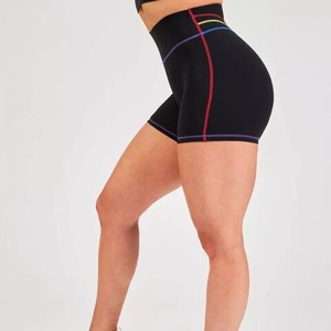 Pantalones cortos de ciclismo personalizados para mujer, pantalones cortos negros de cintura alta para yoga y motorista, pantalones cortos para mujer, mallas para mujer - Product Image 3